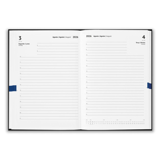 Agenda A5 2026 em PU Personalizada
