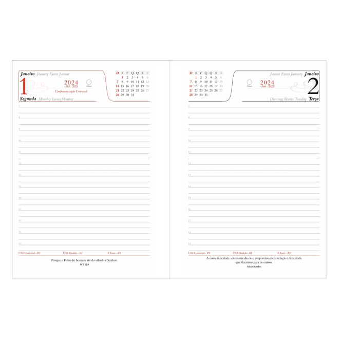 Agenda diária 2025 Personalizada com Logo