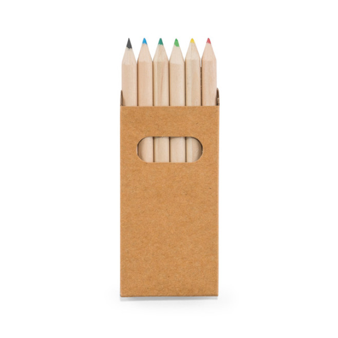 Caixa Com 6 Mini Lápis De Cor Personalizado