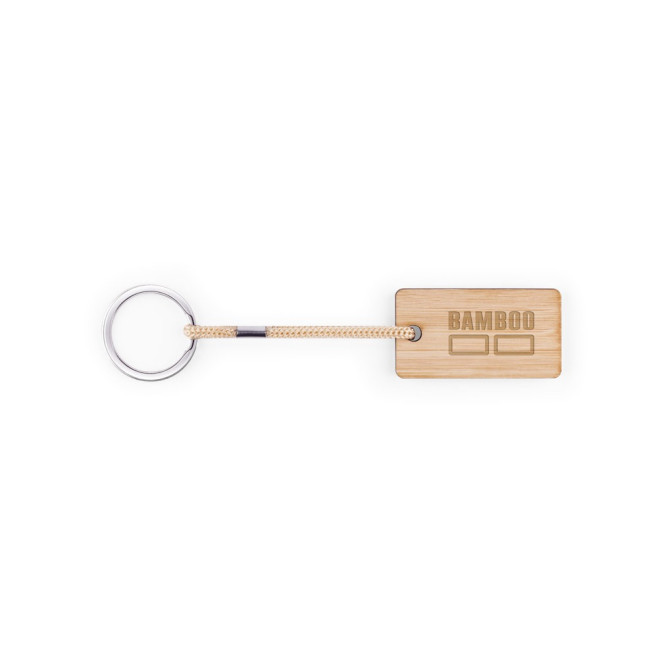 Chaveiro Retangular em Bambu Personalizado