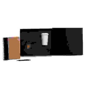 Kit Copo, Caderno E Caneta - Preto - 3 Pçs Personalizado 