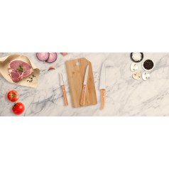 Kit Cozinha com Tábua, Faca Fruta e Faca Legumes Personalizado